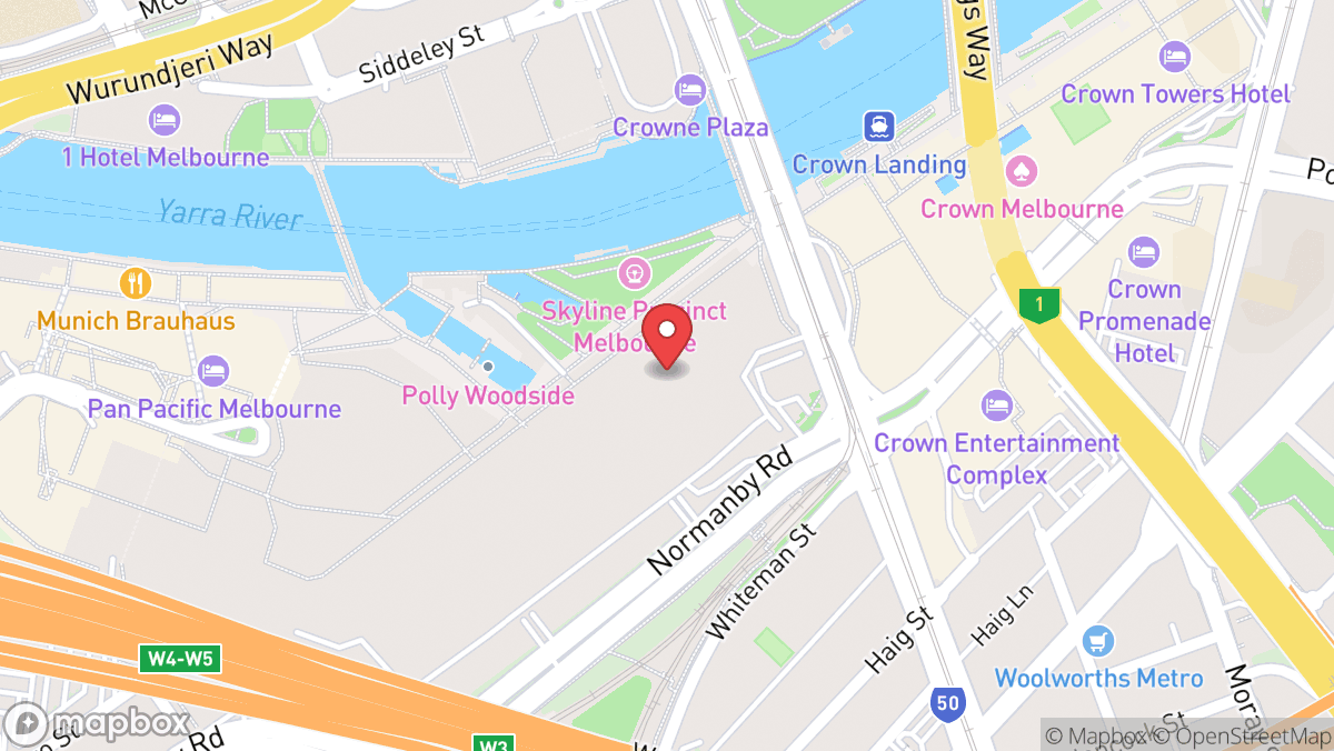 Map showing Melbourne Convention Centre